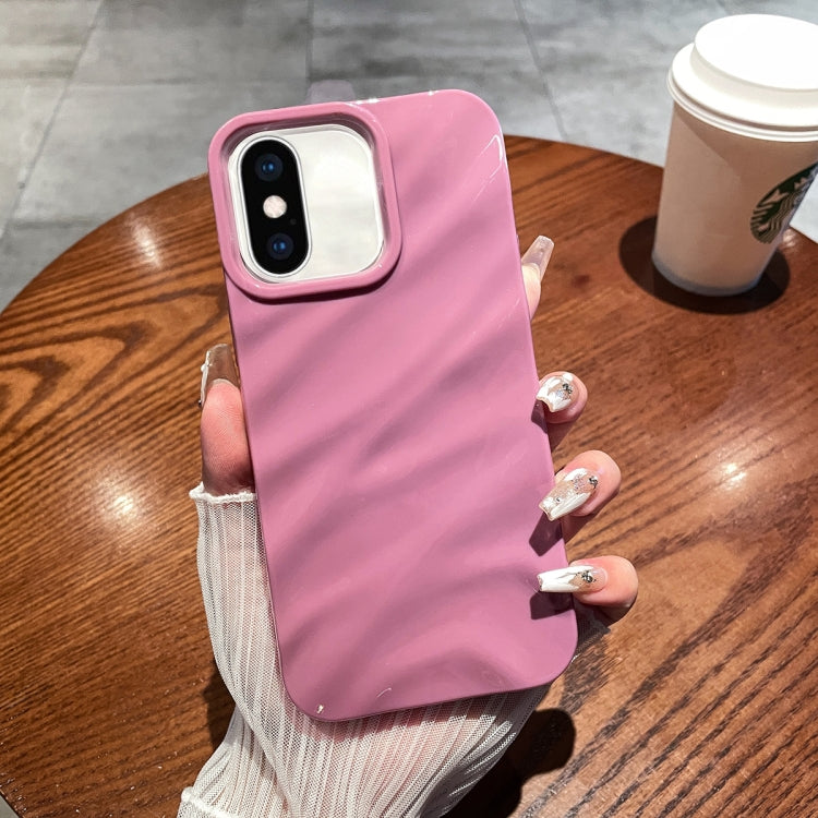 For iPhone XS Max Solid Color Wave Texture TPU Phone Case(Taro Purple) - More iPhone Cases by PMC TechLife | Online Shopping South Africa | PMC TechLife