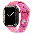 Rainbow Raindrops Silicone Watch Band For Apple Watch 2 38mm(Rose Red) - Watch Bands by PMC TechLife | Online Shopping South Africa | PMC TechLife