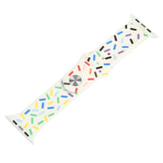 Rainbow Raindrops Silicone Watch Band For Apple Watch 2 42mm(Beige)