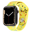 Rainbow Raindrops Silicone Watch Band For Apple Watch 38mm(Yellow) - Watch Bands by PMC TechLife | Online Shopping South Africa | PMC TechLife