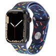 Rainbow Raindrops Silicone Watch Band For Apple Watch 42mm(Midnight) - Watch Bands by PMC TechLife | Online Shopping South Africa | PMC TechLife