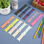 Rainbow Raindrops Silicone Watch Band For Apple Watch 2 42mm(Beige)