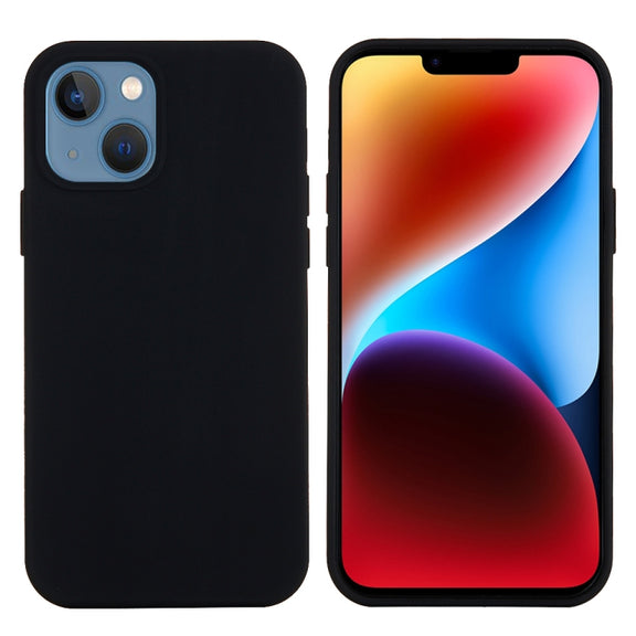 For iPhone 15 Solid Color Silicone Phone Case(Black)