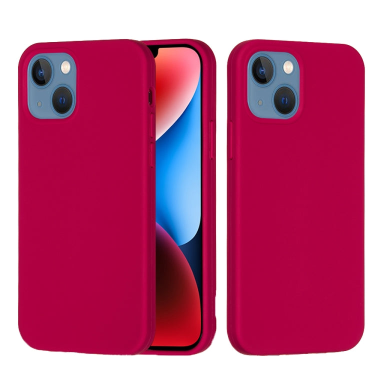 For iPhone 15 Solid Color Silicone Phone Case(Rose Red) - iPhone 15 Cases by PMC TechLife | Online Shopping South Africa | PMC TechLife
