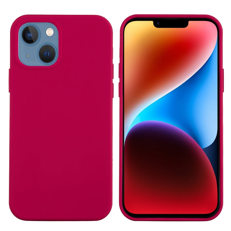For iPhone 15 Solid Color Silicone Phone Case(Rose Red) - iPhone 15 Cases by PMC TechLife | Online Shopping South Africa | PMC TechLife