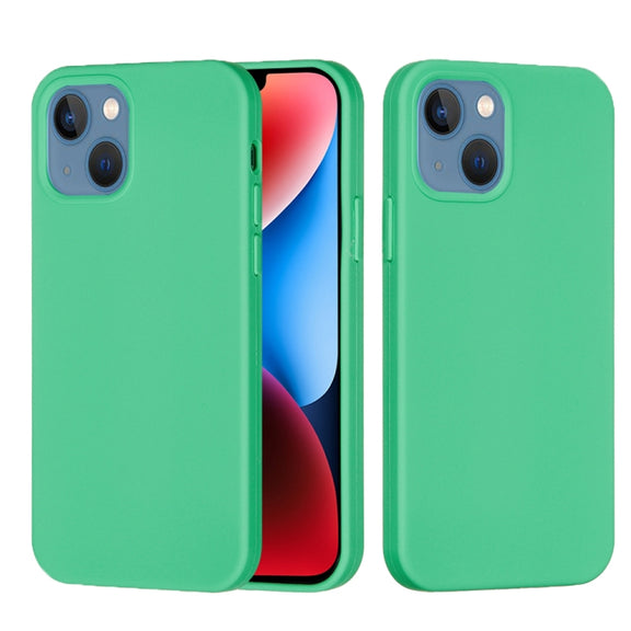 For iPhone 15 Plus Solid Color Silicone Phone Case(Green)