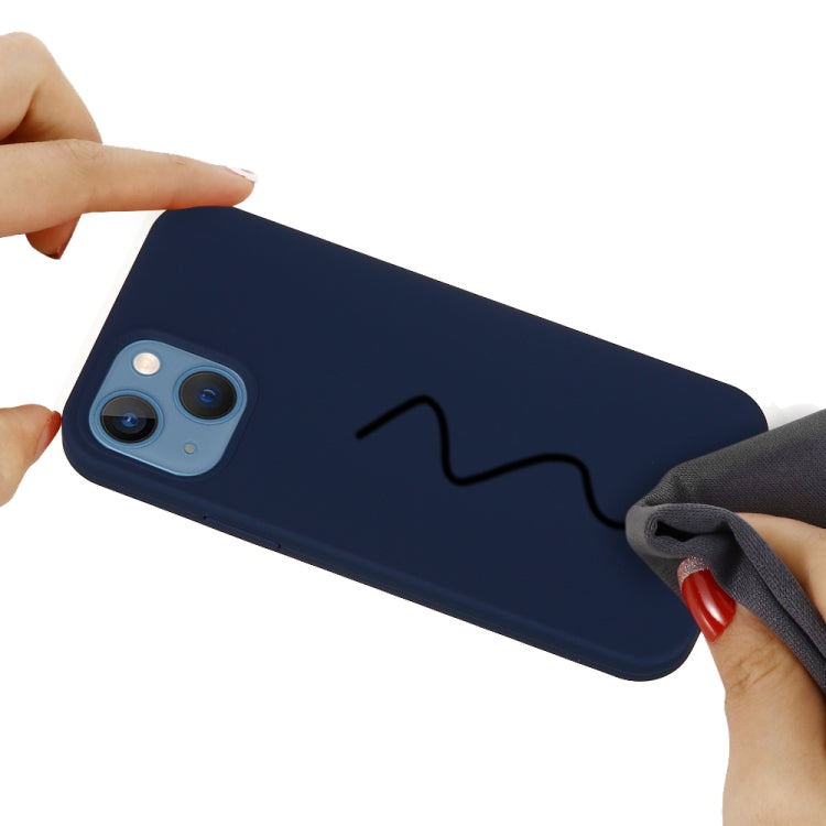 For iPhone 15 Plus Solid Color Silicone Phone Case(Midnight Blue)