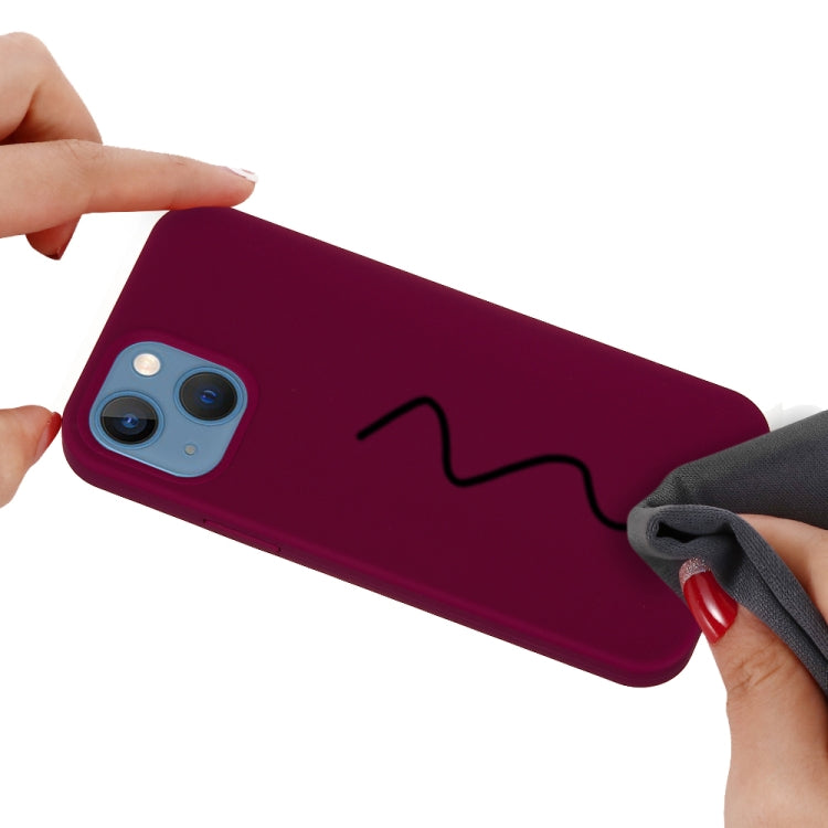 For iPhone 15 Plus Solid Color Silicone Phone Case(Violet)