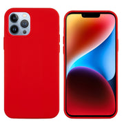 For iPhone 15 Pro Solid Color Silicone Phone Case(Red)