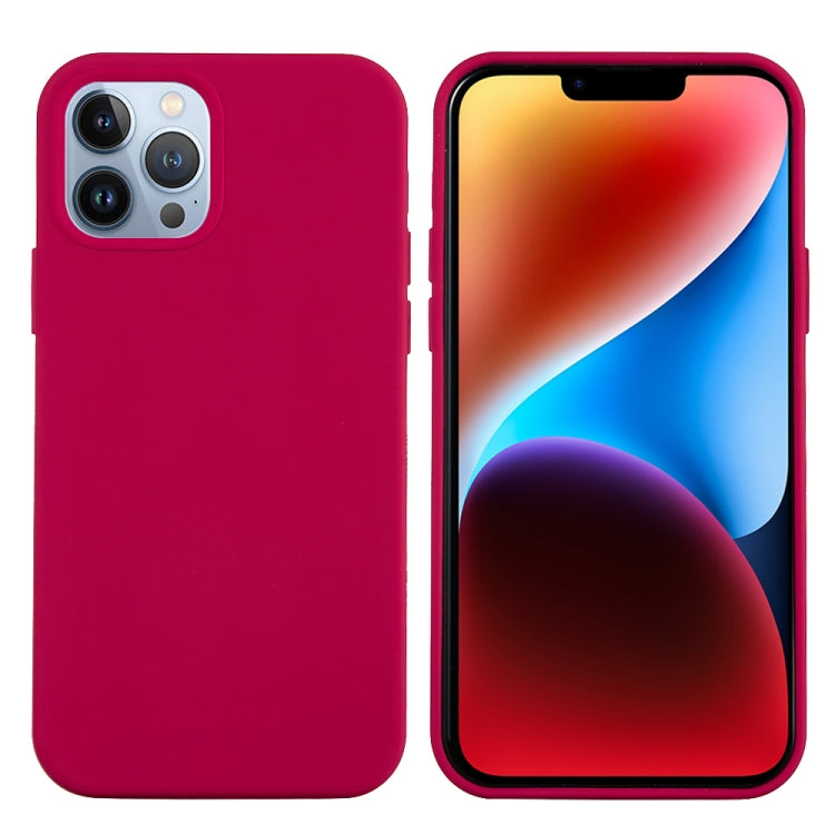 For iPhone 15 Pro Solid Color Silicone Phone Case(Rose Red) - iPhone 15 Pro Cases by PMC TechLife | Online Shopping South Africa | PMC TechLife