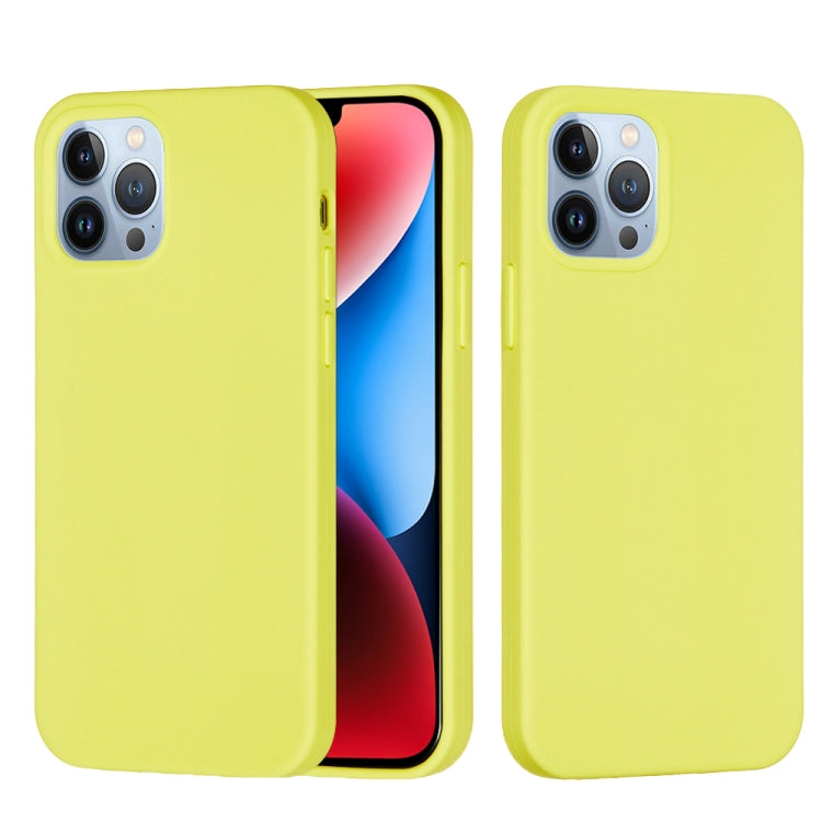 For iPhone 15 Pro Solid Color Silicone Phone Case(Lemon Yellow) - iPhone 15 Pro Cases by PMC TechLife | Online Shopping South Africa | PMC TechLife