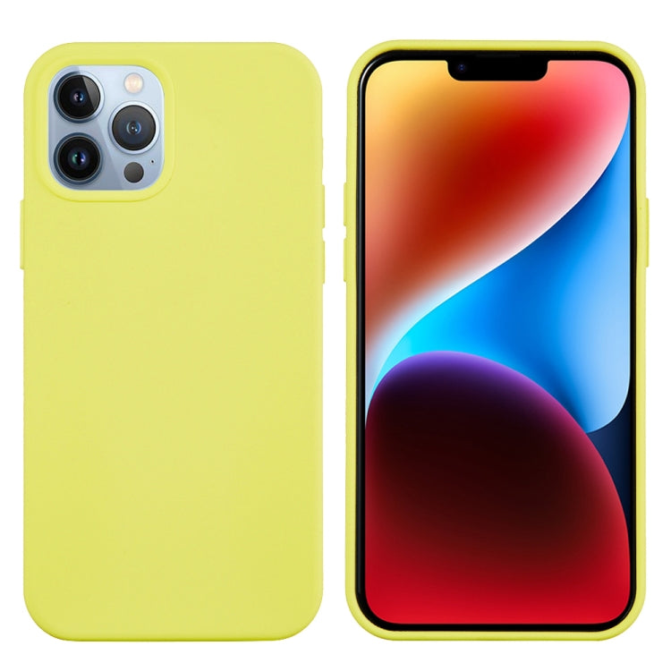 For iPhone 15 Pro Solid Color Silicone Phone Case(Lemon Yellow) - iPhone 15 Pro Cases by PMC TechLife | Online Shopping South Africa | PMC TechLife
