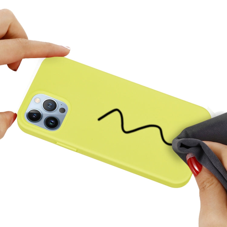 For iPhone 15 Pro Solid Color Silicone Phone Case(Lemon Yellow) - iPhone 15 Pro Cases by PMC TechLife | Online Shopping South Africa | PMC TechLife