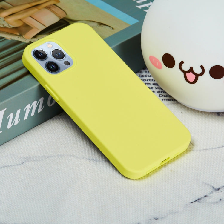 For iPhone 15 Pro Solid Color Silicone Phone Case(Lemon Yellow) - iPhone 15 Pro Cases by PMC TechLife | Online Shopping South Africa | PMC TechLife