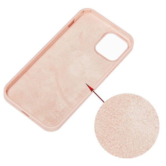For iPhone 15 Pro Solid Color Silicone Phone Case(Sand Pink)