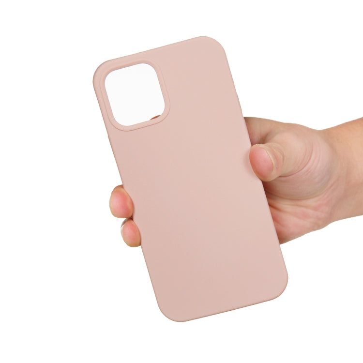 For iPhone 15 Pro Solid Color Silicone Phone Case(Sand Pink)
