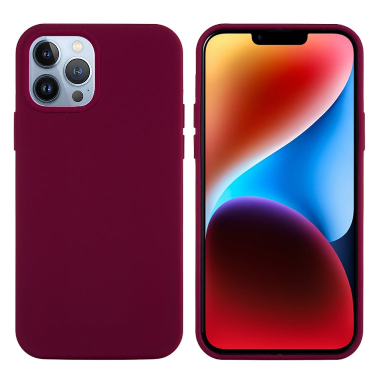 For iPhone 15 Pro Solid Color Silicone Phone Case(Violet)