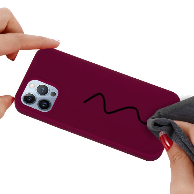 For iPhone 15 Pro Solid Color Silicone Phone Case(Violet)