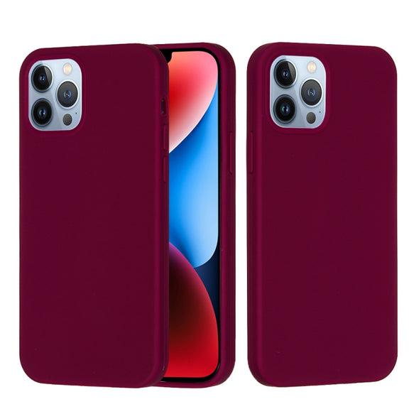For iPhone 15 Pro Solid Color Silicone Phone Case(Violet)