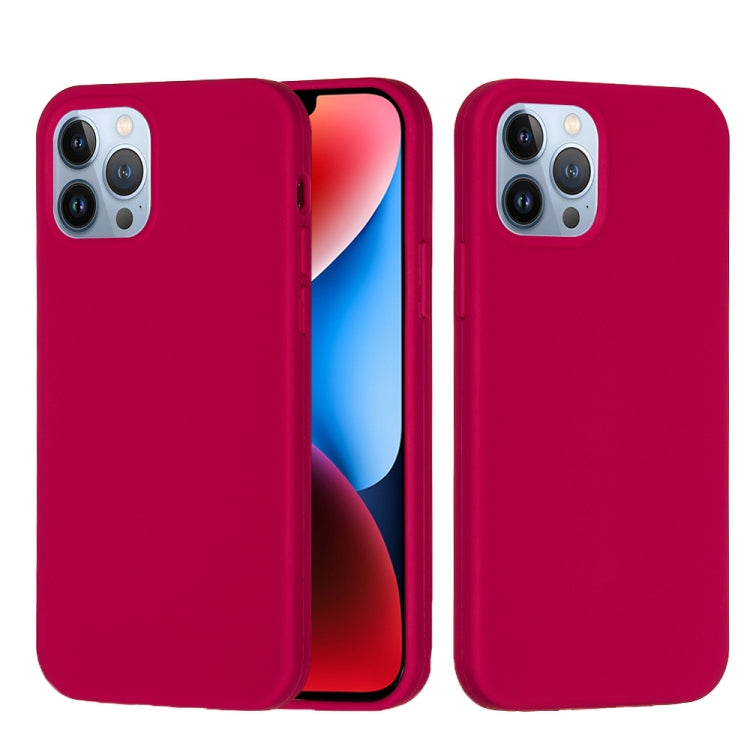 For iPhone 15 Pro Max Solid Color Silicone Phone Case(Rose Red) - iPhone 15 Pro Max Cases by PMC TechLife | Online Shopping South Africa | PMC TechLife