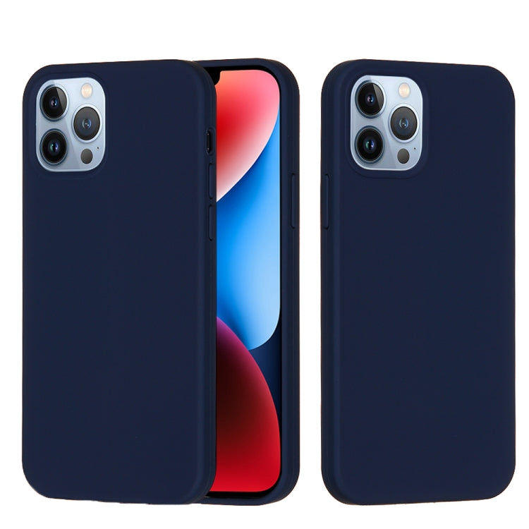 For iPhone 15 Pro Max Solid Color Silicone Phone Case(Midnight Blue) - iPhone 15 Pro Max Cases by PMC TechLife | Online Shopping South Africa | PMC TechLife