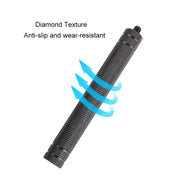 Diamond Texture  Aluminum Alloy Extension Rod Tube(Black)