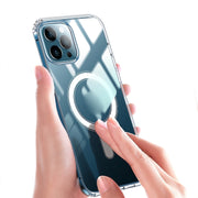 For iPhone 15 Magsafe Clear Acrylic PC Phone Case(Transparent)