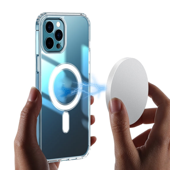 For iPhone 15 Magsafe Clear Acrylic PC Phone Case(Transparent)