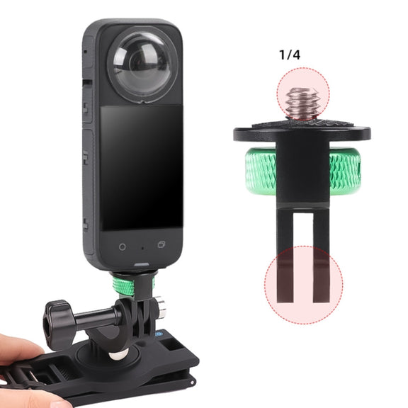 1/4 inch Screw Adjustable Metal Action Camera Adapter(Black)