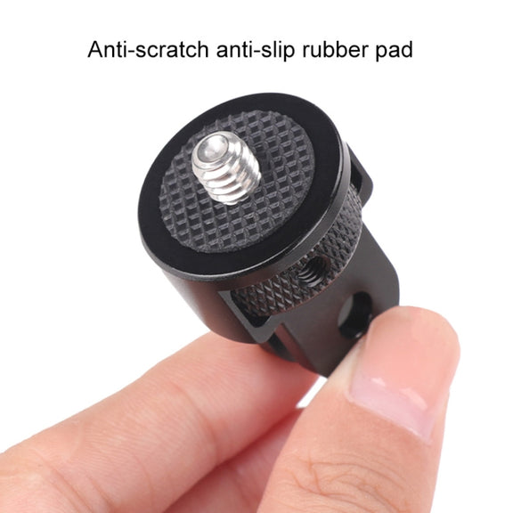 1/4 inch Screw Adjustable Metal Action Camera Adapter(Black)