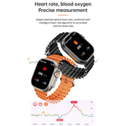 WS-E9 Ultra 2.2 inch IP67 Water-resistant Silicone Band Smart Watch, Support Heart Rate / NFC(Blue)