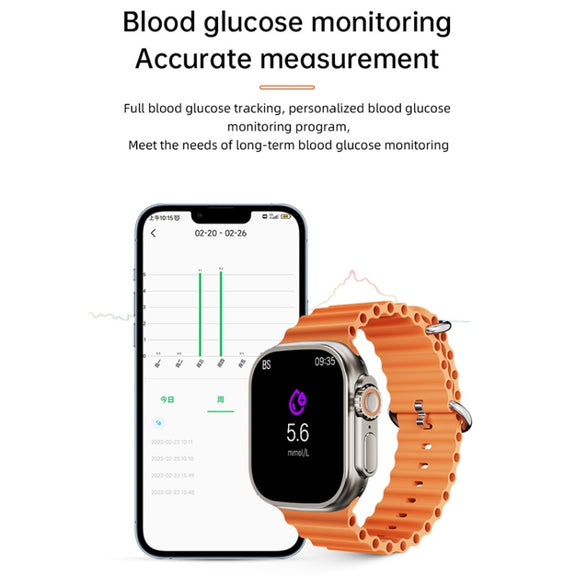 WS-E9 Ultra 2.2 inch IP67 Water-resistant Silicone Band Smart Watch, Support Heart Rate / NFC(Blue)