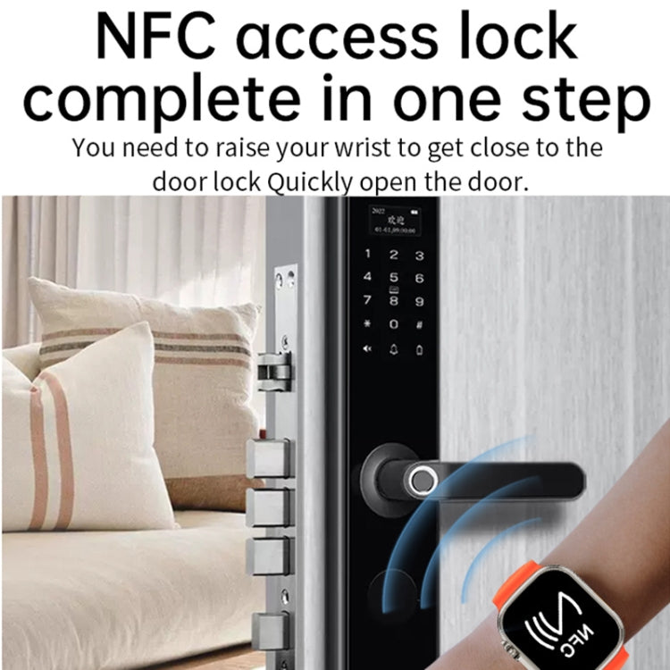 WS-E9 Ultra 2.2 inch IP67 Waterproof Metal Buckle Ocean Silicone Band Smart Watch, Support Heart Rate / NFC(Silver) - Smart Watches by PMC TechLife | Online Shopping South Africa | PMC TechLife