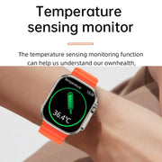 WS-E9 Ultra 2.2 inch IP67 Water-resistant Ocean Silicone Band Smart Watch, Support Heart Rate / NFC(Blue)