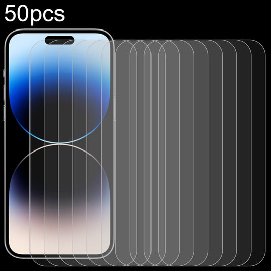 For iPhone 15 Plus / 15 Pro Max 50pcs 0.26mm 9H 2.5D High Aluminum Tempered Glass Film - free shipping - PMC Jewellery - Order now!