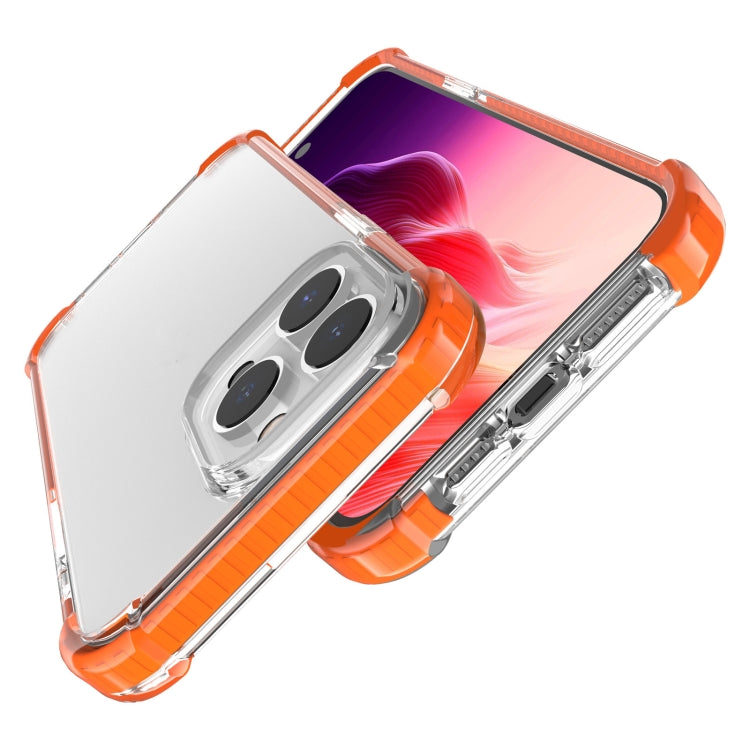 For iPhone 15 Pro Max Four-corner Shockproof TPU + Acrylic Phone Case(Orange)