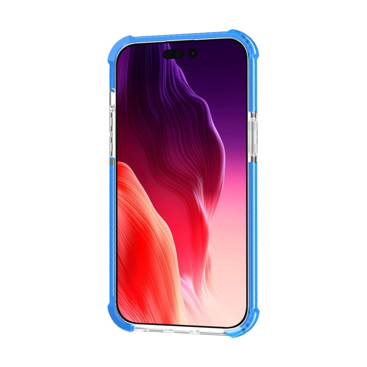 For iPhone 15 Pro Max Four-corner Shockproof TPU + Acrylic Phone Case(Blue)