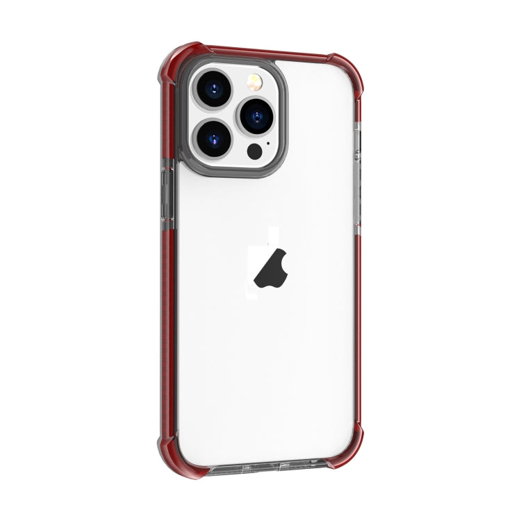 For iPhone 15 Pro Max Four-corner Shockproof TPU + Acrylic Phone Case(Brown)