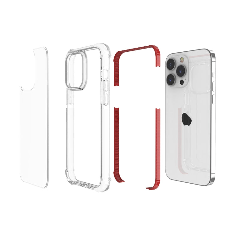 For iPhone 15 Pro Max Four-corner Shockproof TPU + Acrylic Phone Case(Brown)