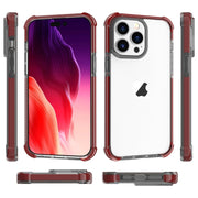 For iPhone 15 Pro Max Four-corner Shockproof TPU + Acrylic Phone Case(Brown)