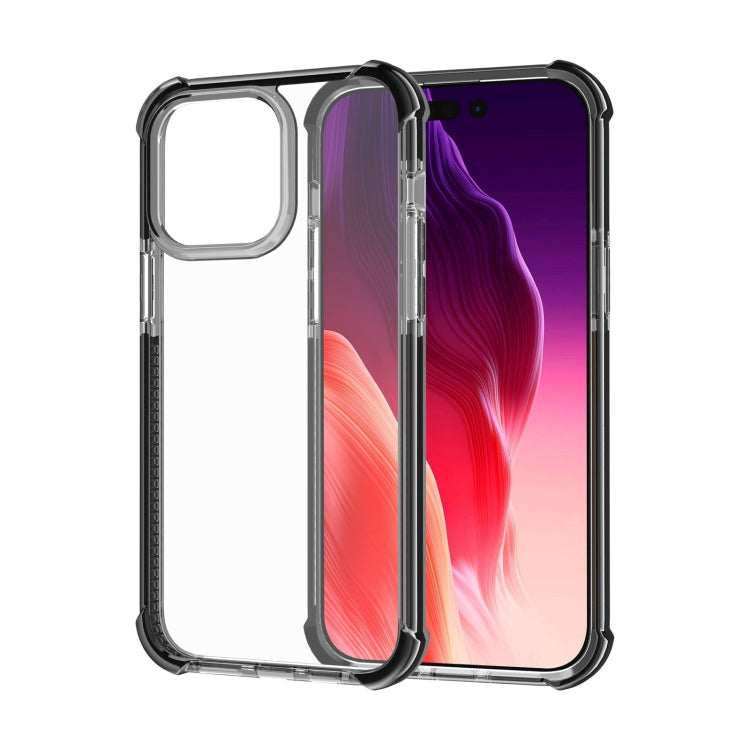 For iPhone 15 Pro Max Four-corner Shockproof TPU + Acrylic Phone Case(Black) - iPhone 15 Pro Max Cases by PMC TechLife | Online Shopping South Africa | PMC TechLife