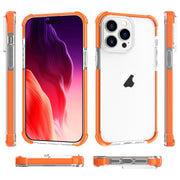 For iPhone 15 Pro Four-corner Shockproof TPU + Acrylic Phone Case(Orange)