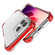 For iPhone 15 Pro Four-corner Shockproof TPU + Acrylic Phone Case(Red)