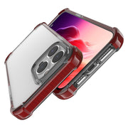 For iPhone 15 Pro Four-corner Shockproof TPU + Acrylic Phone Case(Brown)