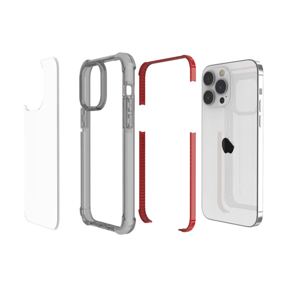 For iPhone 15 Pro Four-corner Shockproof TPU + Acrylic Phone Case(Brown)