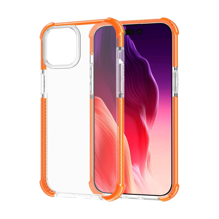 For iPhone 15 Plus Four-corner Shockproof TPU + Acrylic Phone Case(Orange) - iPhone 15 Plus Cases by PMC TechLife | Online Shopping South Africa | PMC TechLife