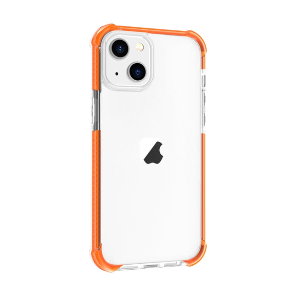 For iPhone 15 Plus Four-corner Shockproof TPU + Acrylic Phone Case(Orange)