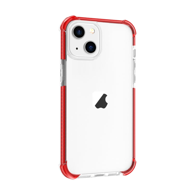 For iPhone 15 Plus Four-corner Shockproof TPU + Acrylic Phone Case(Red)