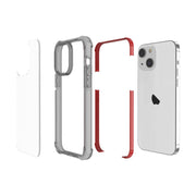 For iPhone 15 Plus Four-corner Shockproof TPU + Acrylic Phone Case(Brown)