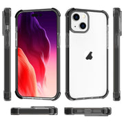 For iPhone 15 Plus Four-corner Shockproof TPU + Acrylic Phone Case(Black)